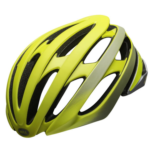 yellow road bike helmet