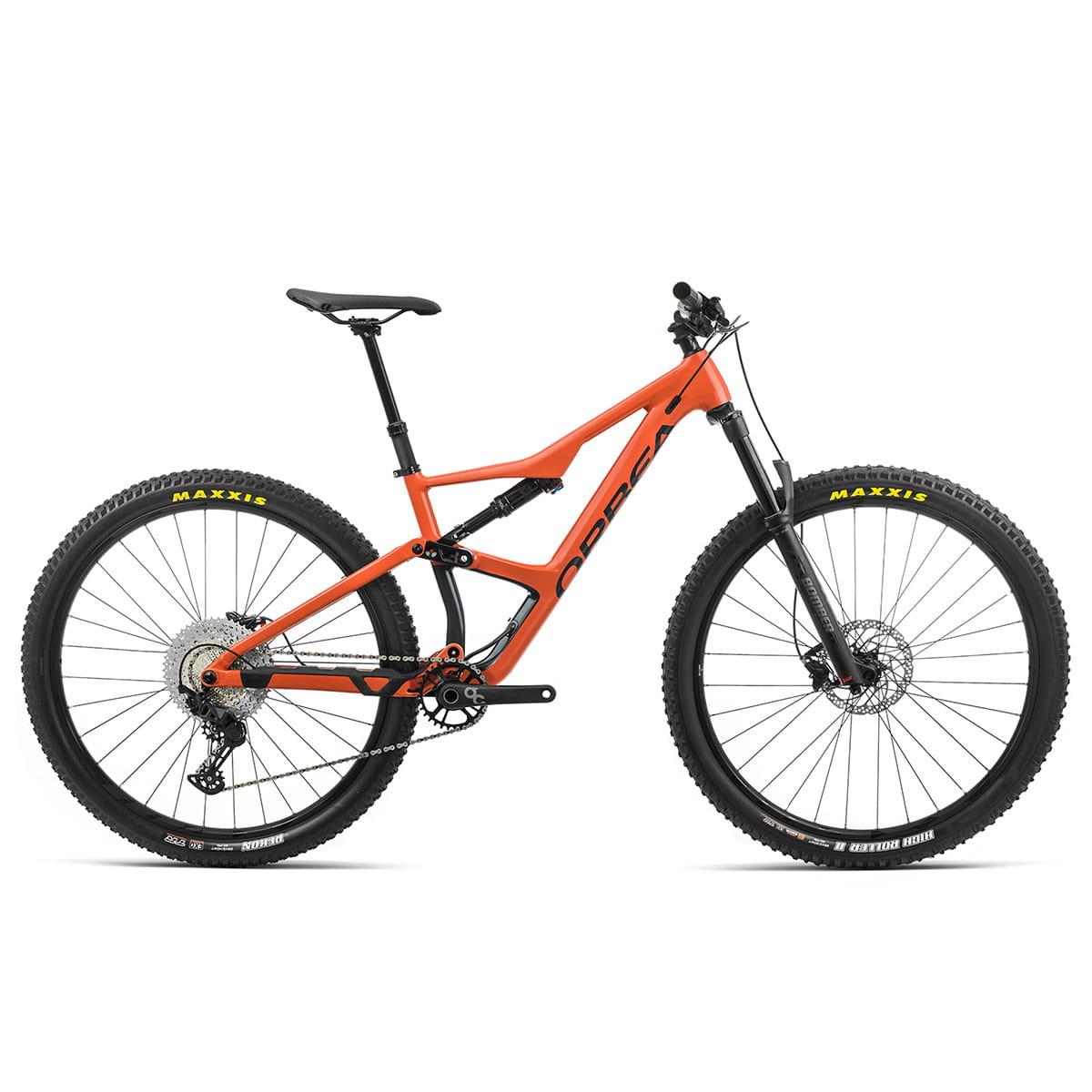 blue and orange mountain bike